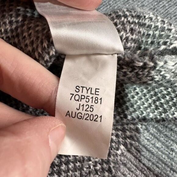 Lucky Brand Leopard Cheetah Print Gray Pullover Sweater Size 1X - Picture 11 of 11